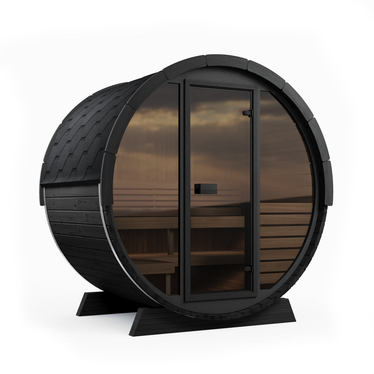 SaunaLife EE6 Ergo Elegance Series 4-person Outdoor Barrel Sauna