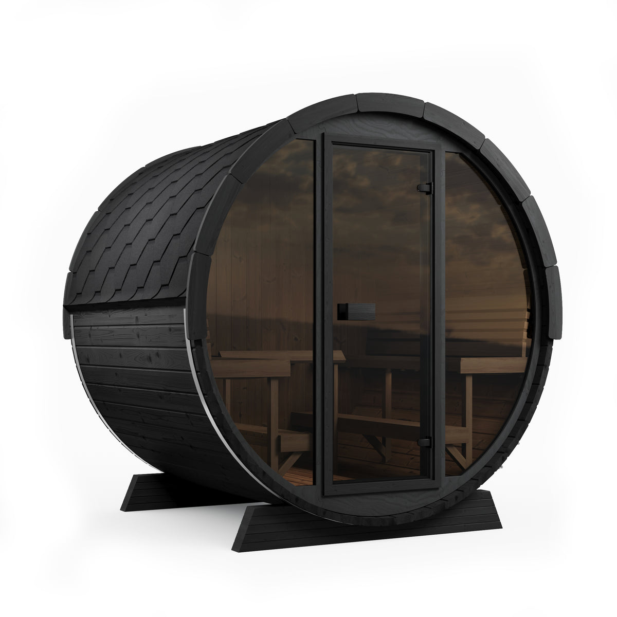 SaunaLife EE8 Ergo Elegance Series 6-person Outdoor Barrel Sauna