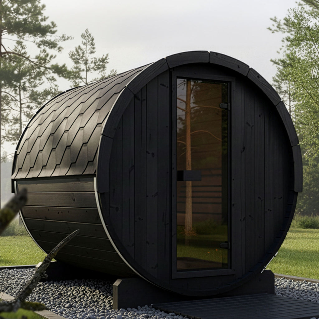 SaunaLife E8 Ergo Series 6-person Outdoor Barrel Sauna