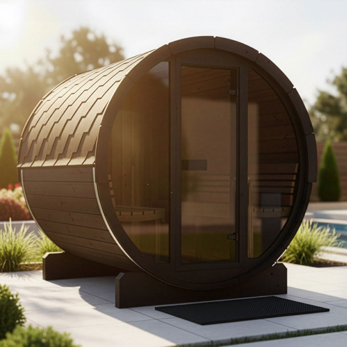 SaunaLife E8 Ergo Series 6-person Outdoor Barrel Sauna