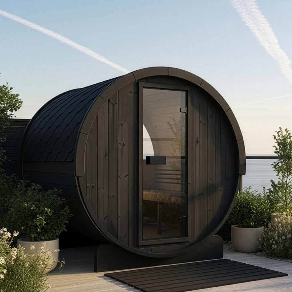 SaunaLife E8 Ergo Series 6-person Outdoor Barrel Sauna