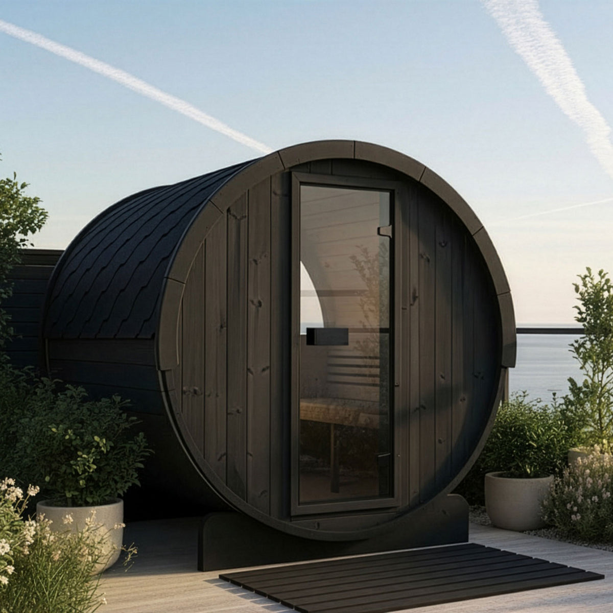 SaunaLife E8 Ergo Series 6-person Outdoor Barrel Sauna