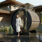 SaunaLife E7 Ergo Series 4-person Outdoor Barrel Sauna
