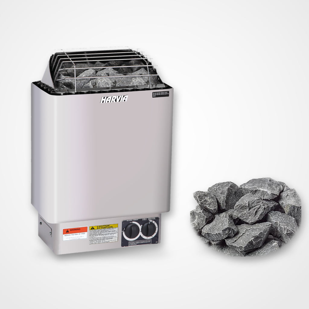 Harvia KIP 8kW Sauna Heater with built-in controls and sauna stones