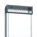 Close-up of the Saunum AirSolo Wall in-wall sauna temperature and steam equalizer, side angle
