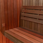 Bench detail inside the Dundalk Leisurecraft Element Studio 4 Person Traditional Indoor Sauna