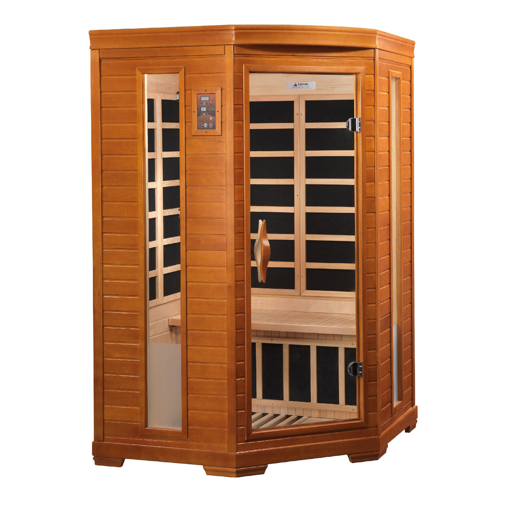 Dynamic Heming 2-Person Indoor Corner Far Infrared Sauna (Ultra Low EMF)