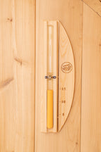Glass door of the Dundalk CT Harmony 4-Person Outdoor Barrel Sauna