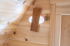 Interior ceiling of the Dundalk CT MiniPOD 4-Person Sauna with ventilation window