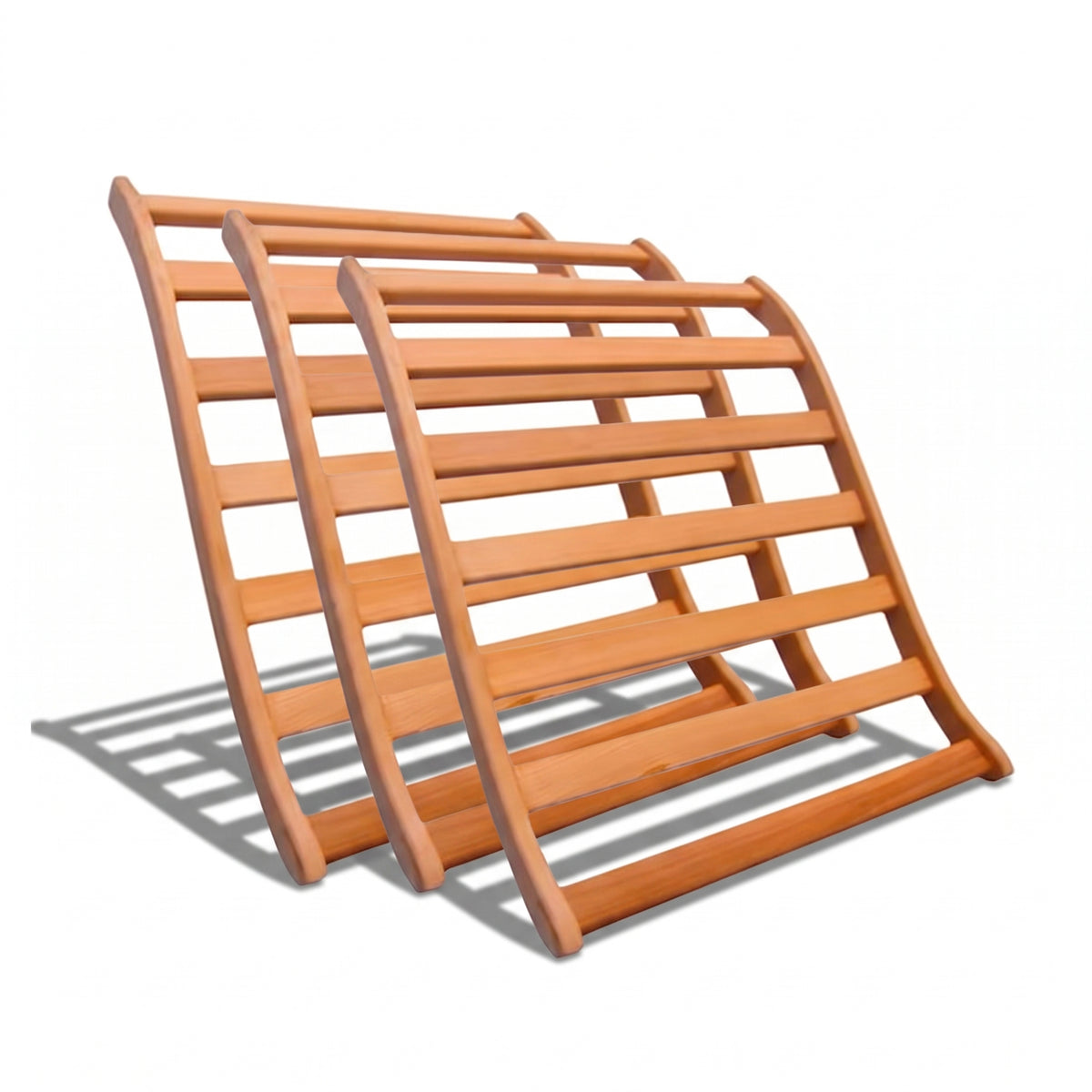 S-Shape Canadian Red Cedar Sauna Backrest (Set of 3)