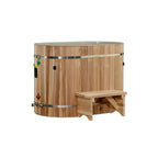 Dynamic Cold Therapy Oval Barrel Cold Plunge Pool - Pacific Cedar Exterior & PVC Interior