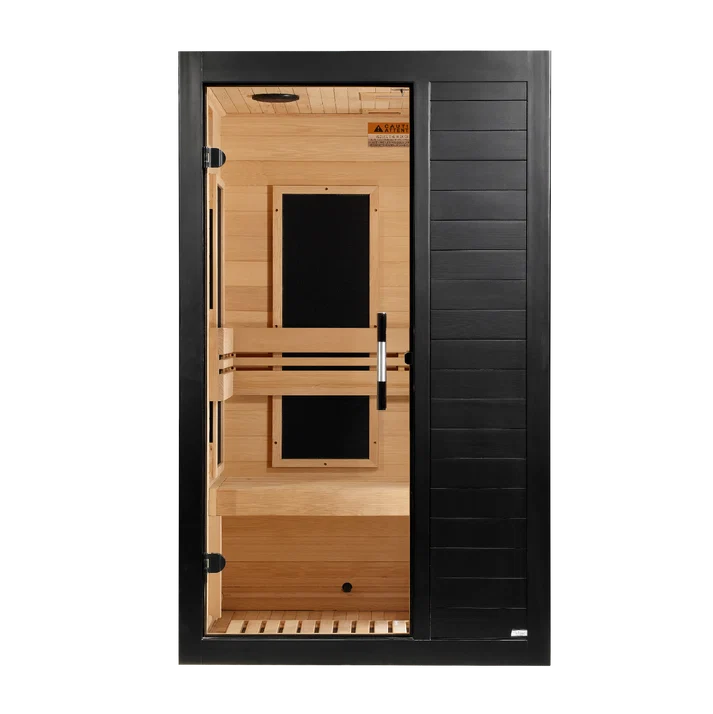 Dynamic Veneto 1-2 Person Indoor Infrared Sauna (Low EMF) - BLACK