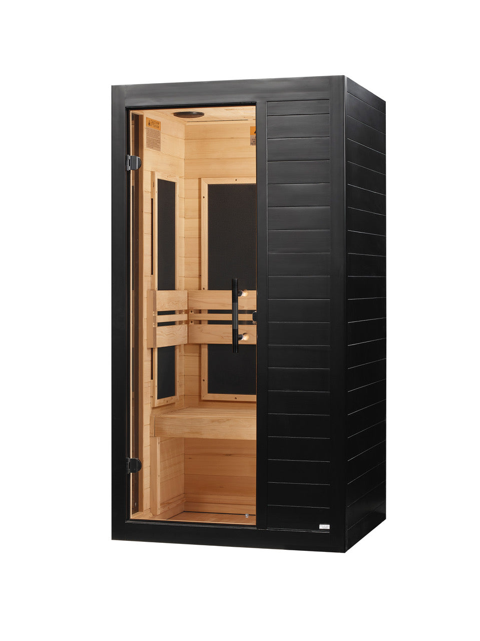 Dynamic Veneto 1-2 Person Indoor Infrared Sauna (Ultra Low EMF) - BLACK