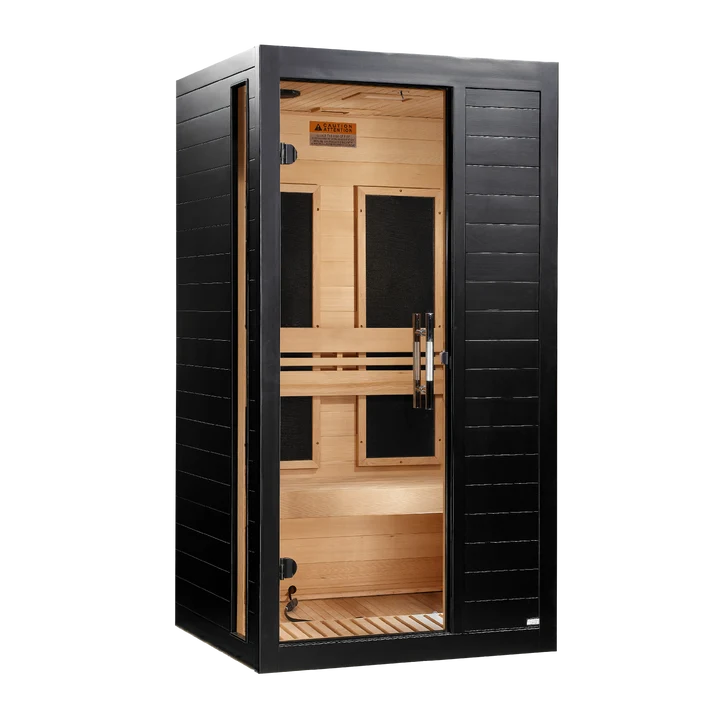 Dynamic Veneto 1-2 Person Indoor Infrared Sauna (Ultra Low EMF) - BLACK