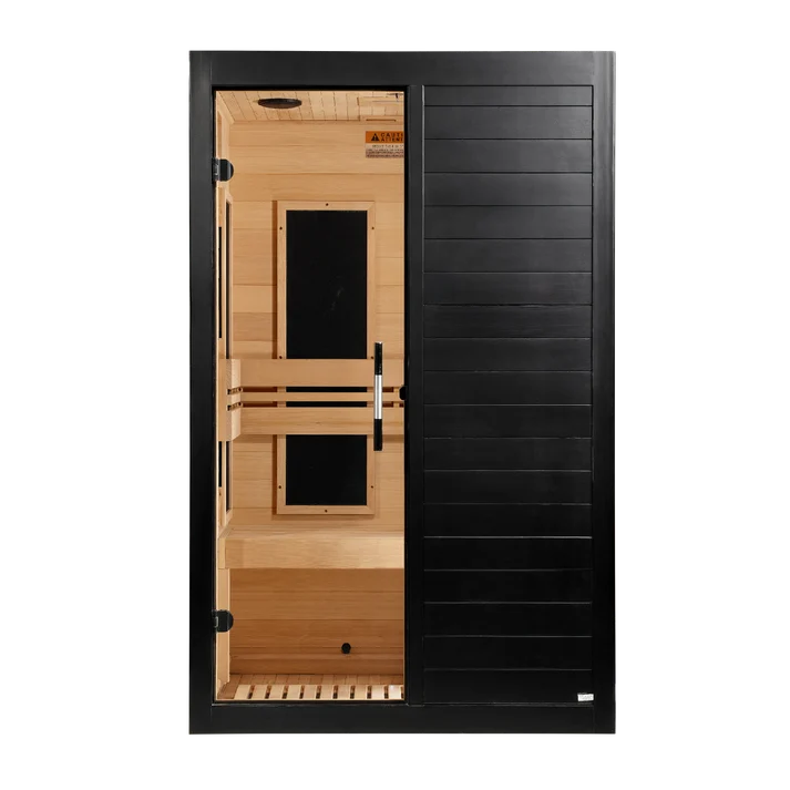 Dynamic Lucca 2-Person Indoor Infrared Sauna (Low EMF) - BLACK