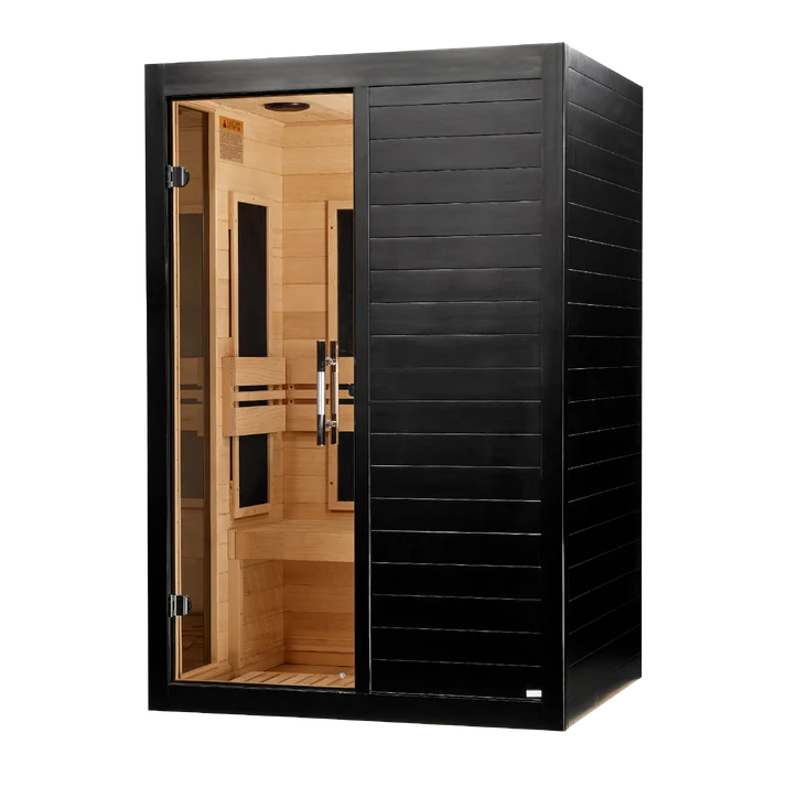 Dynamic Lucca 2-Person Indoor Infrared Sauna (Low EMF) - BLACK