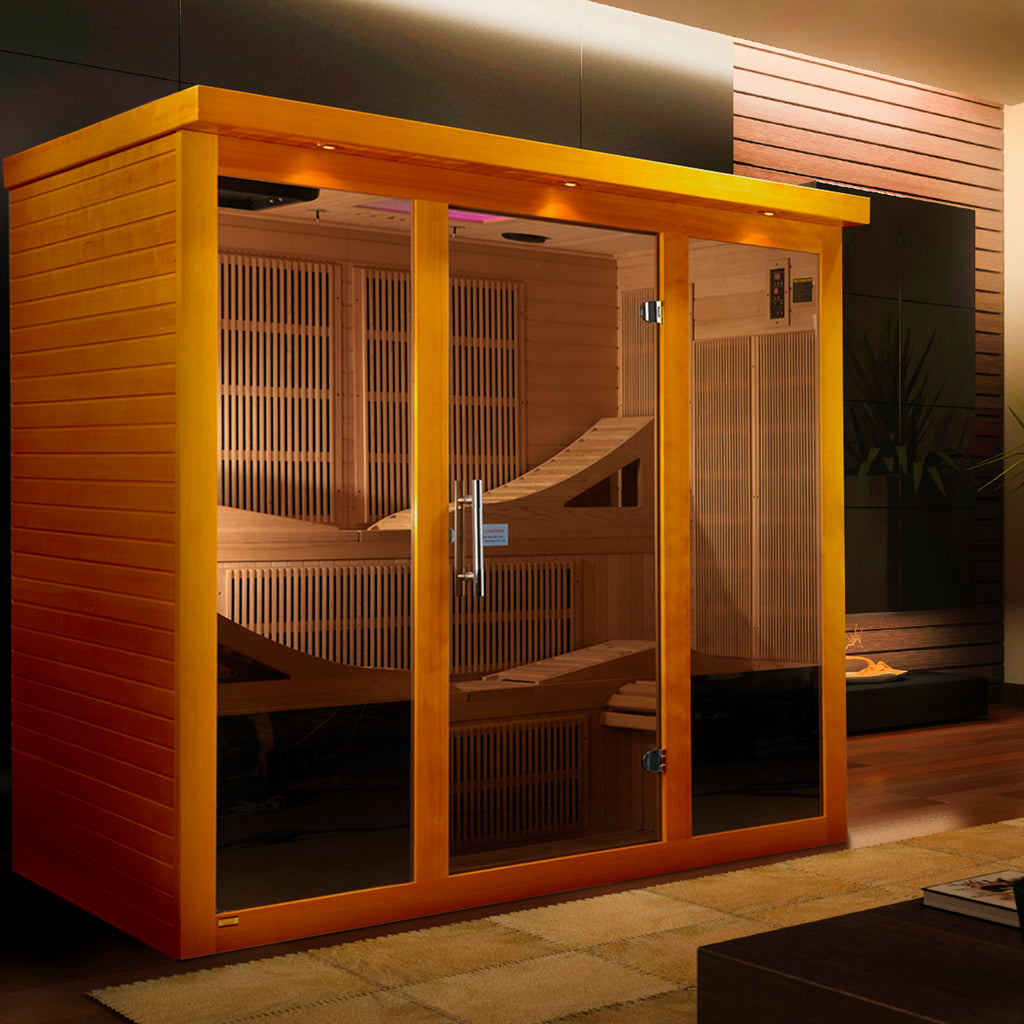 Dynamic Monaco 6-Person Indoor Infrared Sauna (Ultra Low EMF)
