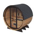 Finnmark FD-6 barrel sauna, left side from above