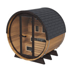 Finnmark FD-6 barrel sauna, left side from above