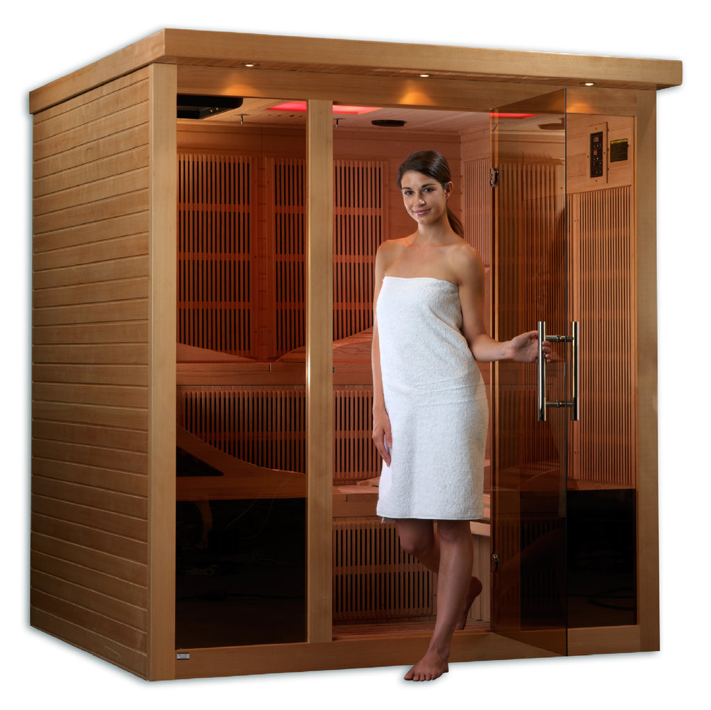 Golden Designs Monaco Limited Edition 6-Person Infrared Sauna (Near Zero EMF)
