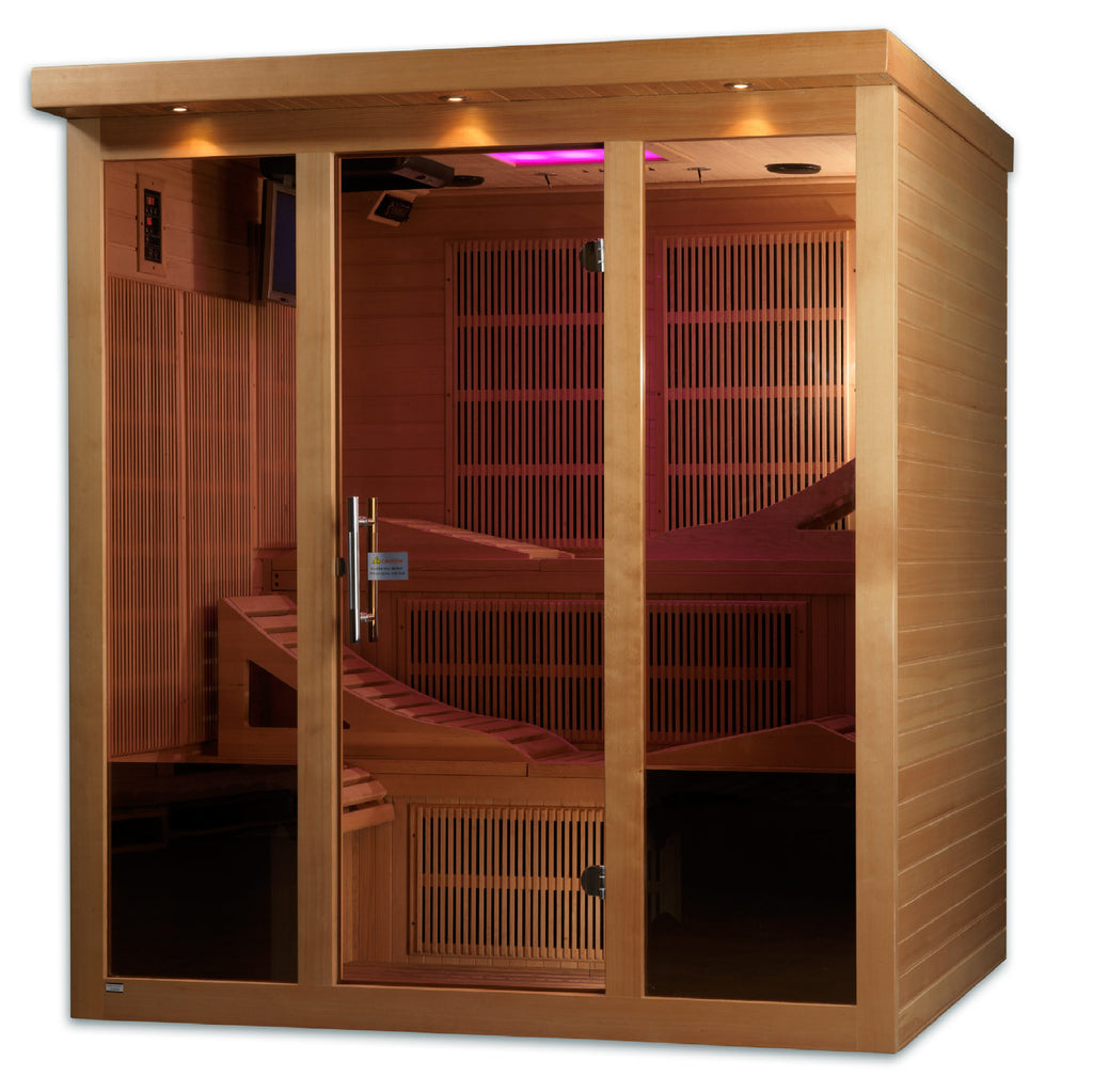 Golden Designs Monaco Limited Edition 6-Person Infrared Sauna (Near Zero EMF)