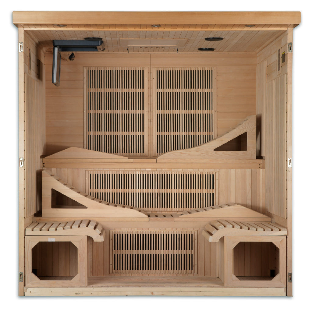 Golden Designs Monaco Limited Edition 6-Person Infrared Sauna (Near Zero EMF)