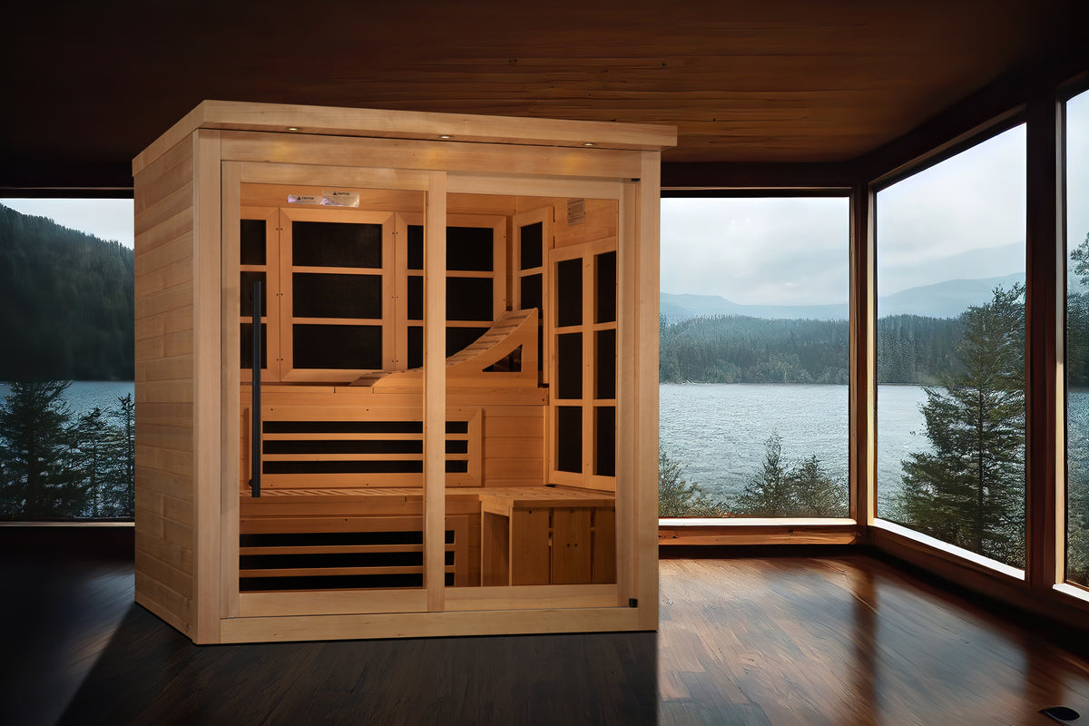 Golden Designs Monaco Limited Edition 6-Person Infrared Sauna (Near Zero EMF)