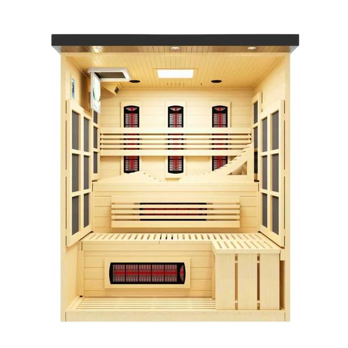 Golden Designs Monaco 6-Person Indoor Full Spectrum Infrared Sauna (Near Zero EMF) — Black Finish