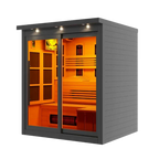 Golden Designs Monaco 6-Person Indoor Full Spectrum Infrared Sauna (Near Zero EMF) — Black Finish