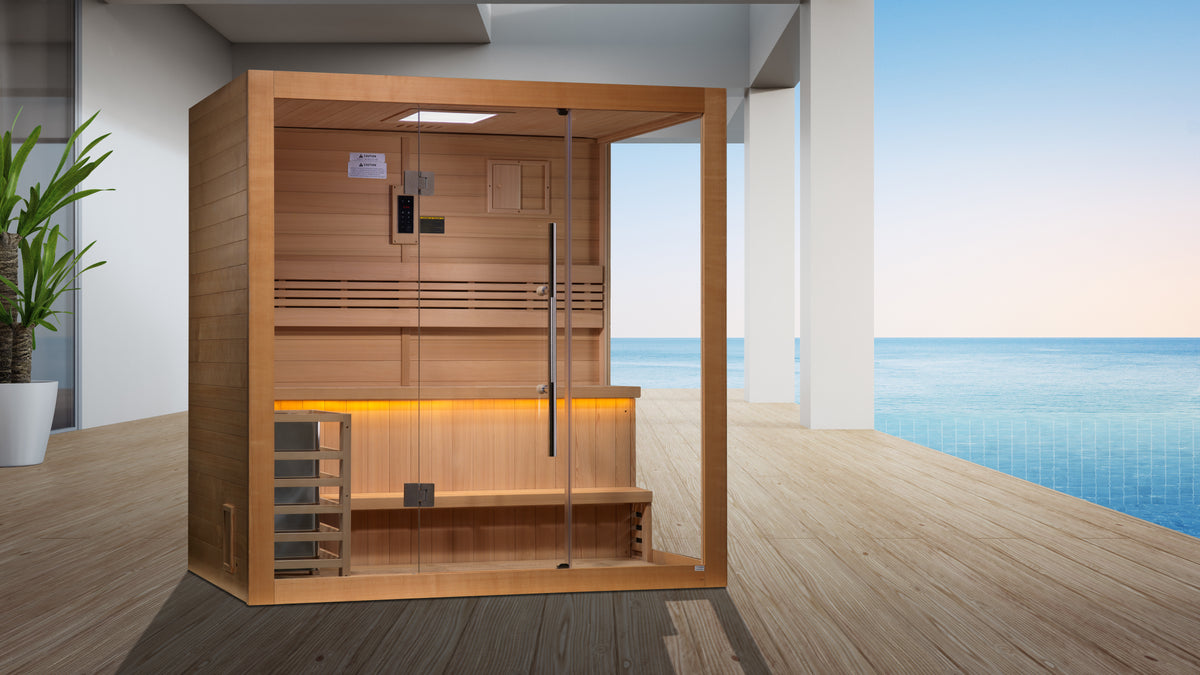 Golden Designs Forssa 3-Person Indoor / Covered Outdoor Traditional Sauna