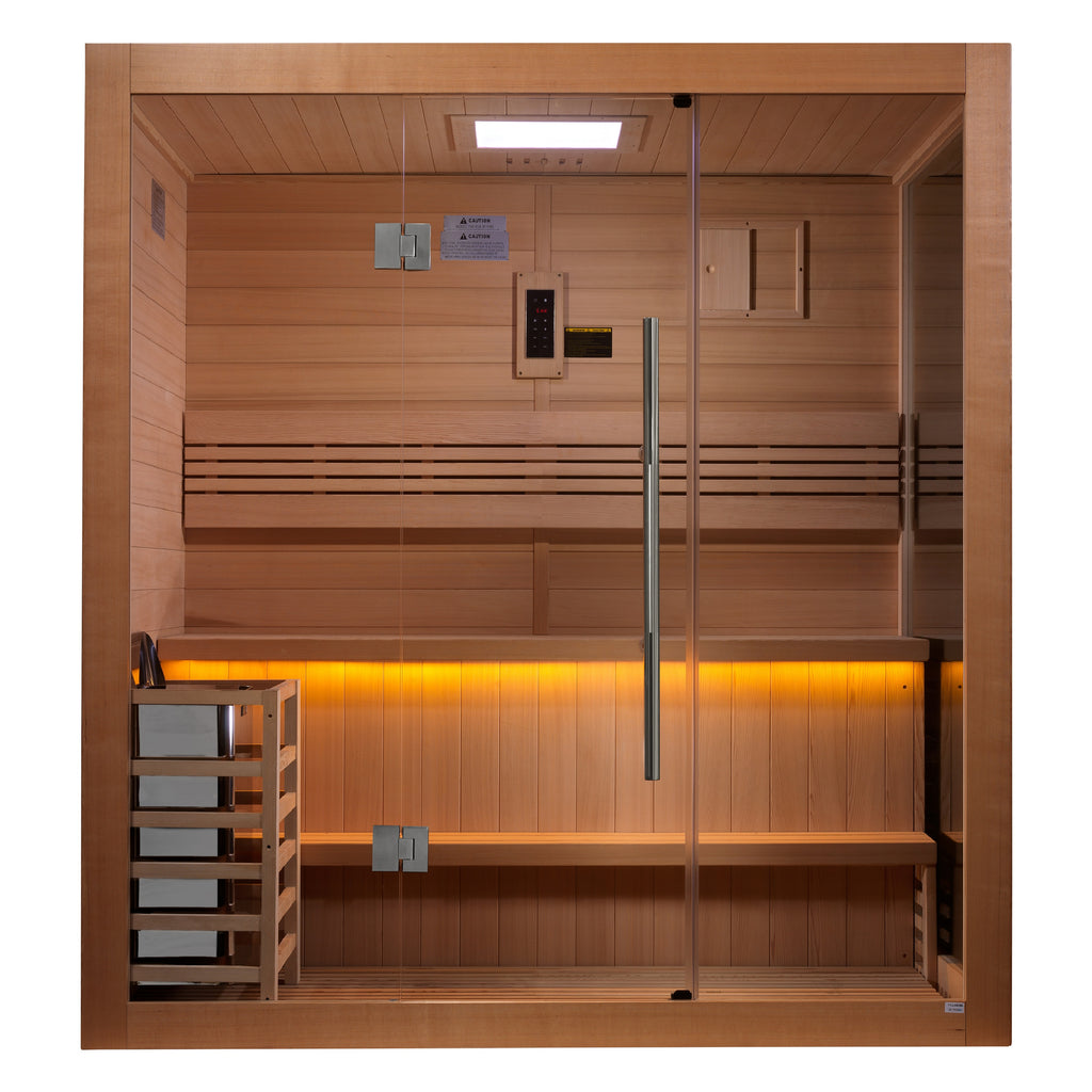Golden Designs Forssa 3-Person Indoor / Covered Outdoor Traditional Sauna