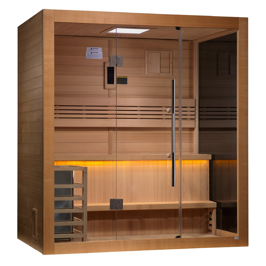 Golden Designs Forssa 3-Person Indoor / Covered Outdoor Traditional Sauna