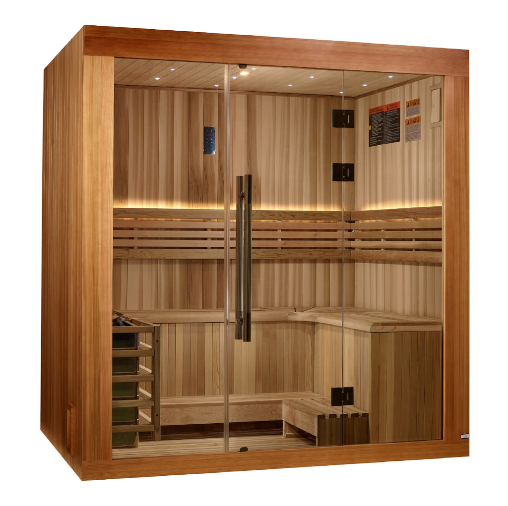 Golden Designs Copenhagen 3-Person Indoor / Covered Outdoor Traditional Sauna