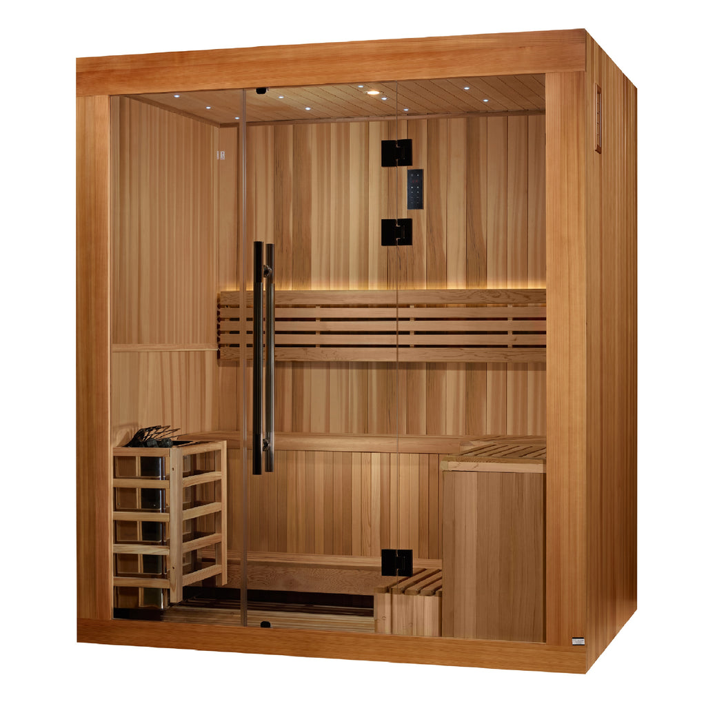 Golden Designs Copenhagen 3-Person Indoor / Covered Outdoor Traditional Sauna