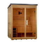 Golden Designs Arlberg Flat Roof 3-Person Outdoor Traditional Sauna