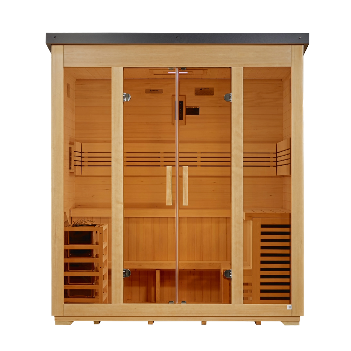 Golden Designs Vorarlberg Flat Roof 5-Person Outdoor Traditional Sauna
