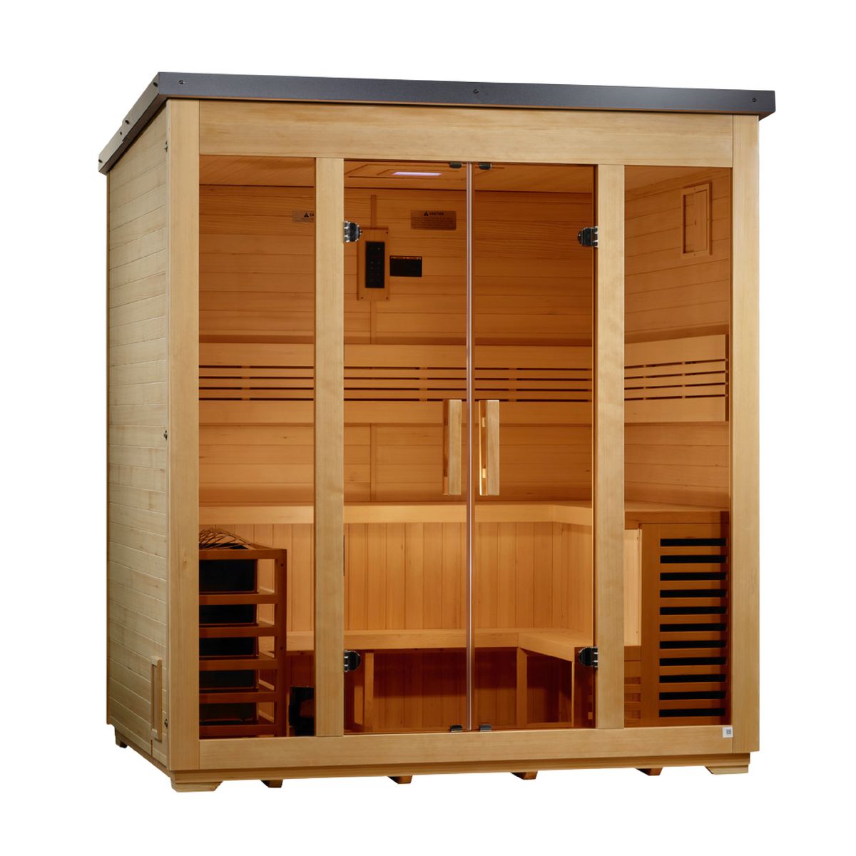 Golden Designs Vorarlberg Flat Roof 5-Person Outdoor Traditional Sauna