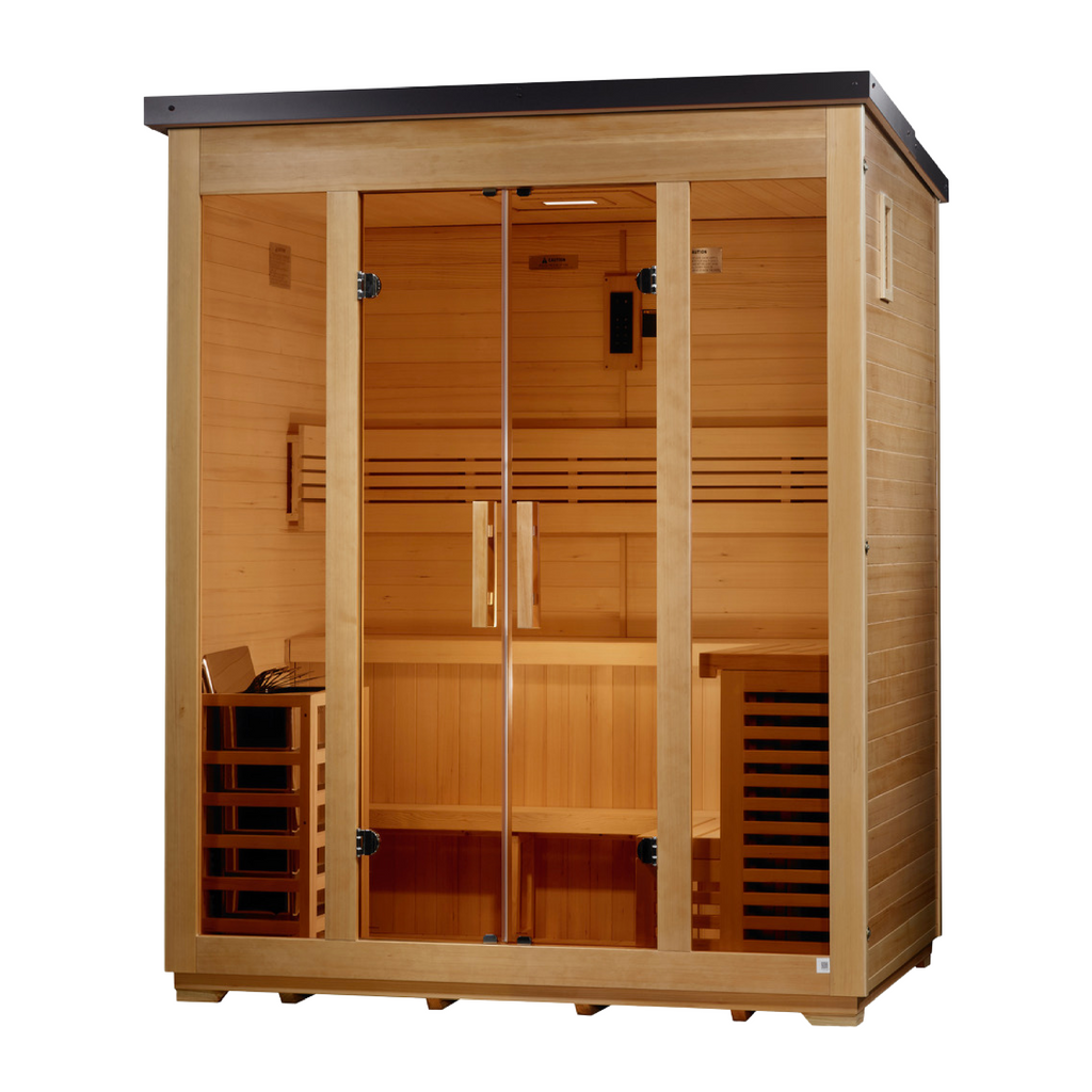 Golden Designs Vorarlberg Flat Roof 5-Person Outdoor Traditional Sauna