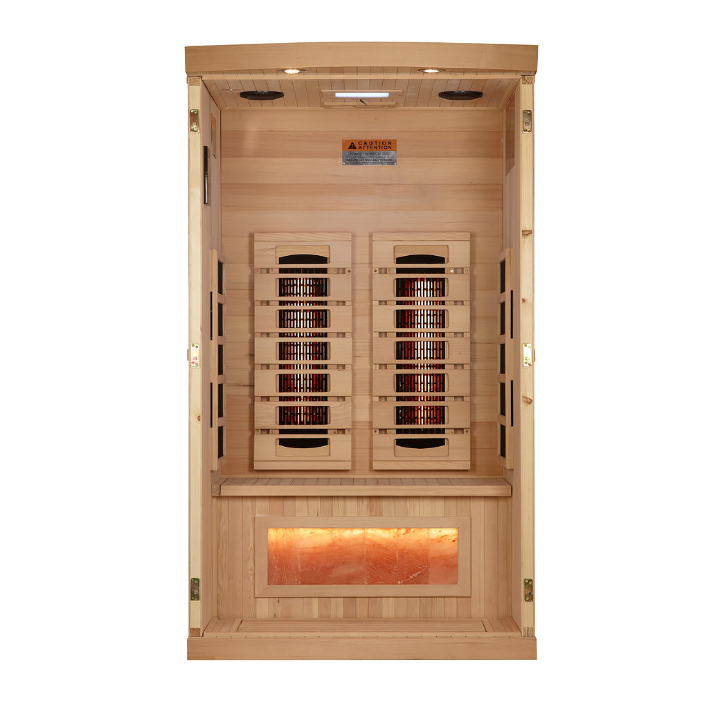 Golden Designs Reserve Edition 1-2 Person Indoor Full Spectrum Infrared Sauna (Near Zero EMF)