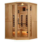 Golden Designs Reserve Edition 3-Person Indoor Corner Full Spectrum Infrared Sauna (Near Zero EMF)