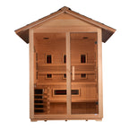 Golden Designs Carinthia 3-Person Outdoor Hybrid Sauna (Full Spectrum)