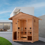 Golden Designs Gargellen 5-Person Outdoor Hybrid Sauna (Full Spectrum)