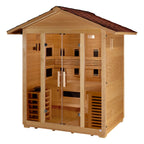 Golden Designs Gargellen 5-Person Outdoor Hybrid Sauna (Full Spectrum)