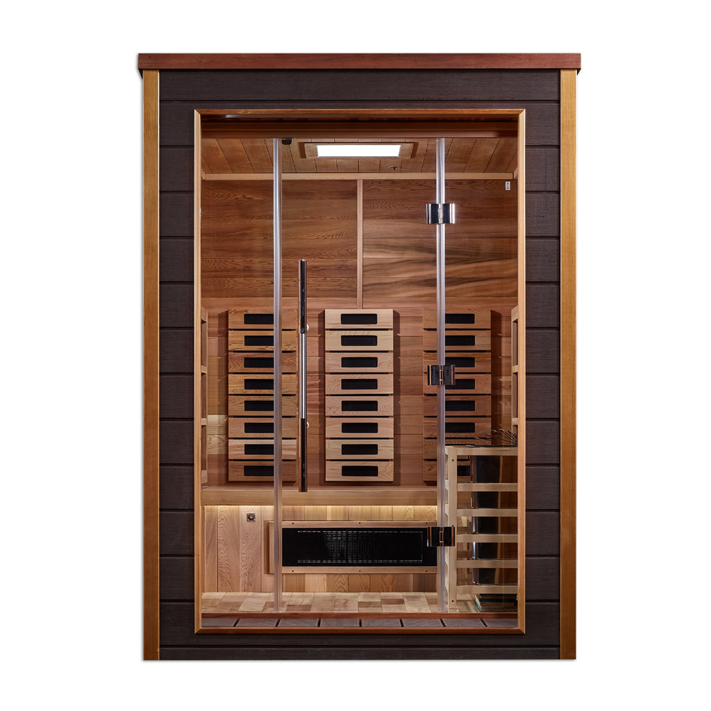 Golden Designs Nora 2-Person Outdoor Hybrid Sauna (Full Spectrum)