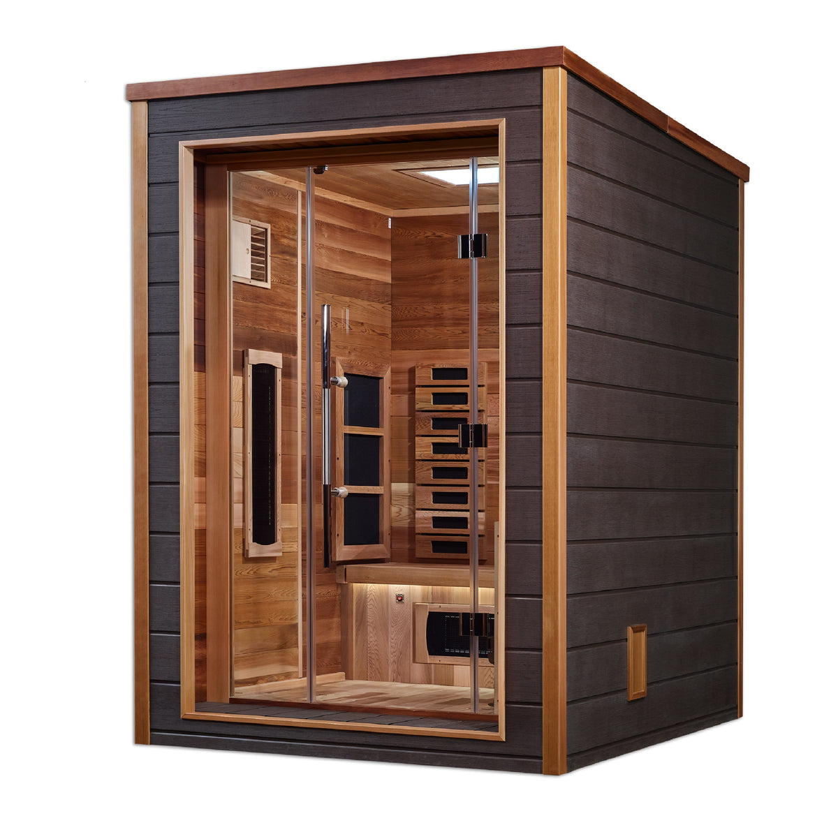 Golden Designs Nora 2-Person Outdoor Hybrid Sauna (Full Spectrum)