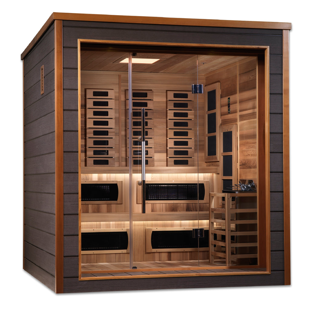Golden Designs Karlstad 6-Person Outdoor Hybrid Sauna (Full Spectrum)