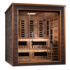 Golden Designs Karlstad 6-Person Outdoor Hybrid Sauna (Full Spectrum)