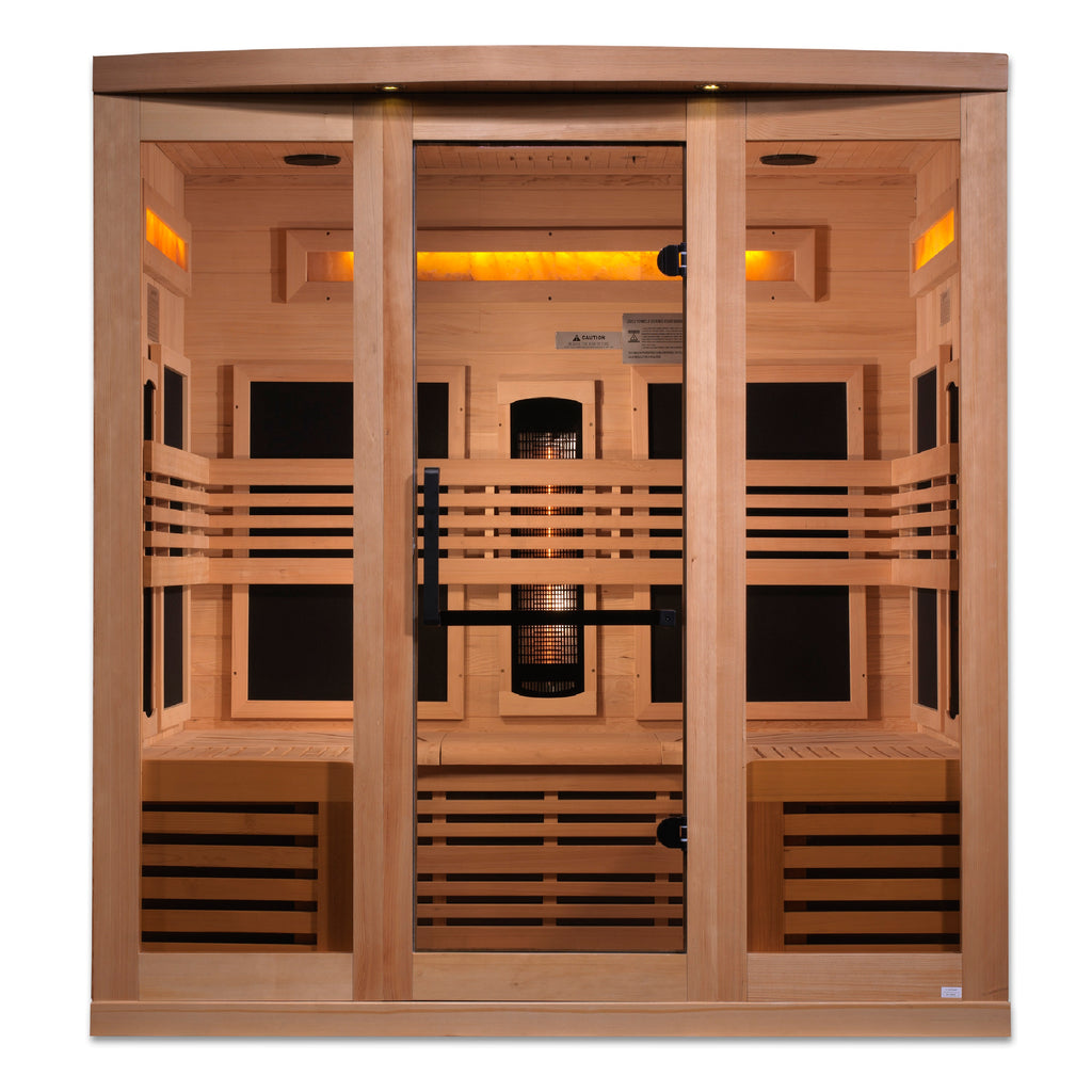 Golden Designs Reserve Edition 6-Person Indoor Full Spectrum Infrared Sauna (Near Zero EMF)