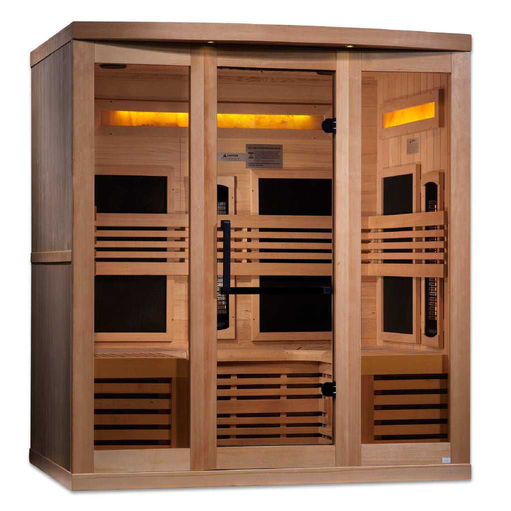 Golden Designs Reserve Edition 6-Person Indoor Full Spectrum Infrared Sauna (Near Zero EMF)
