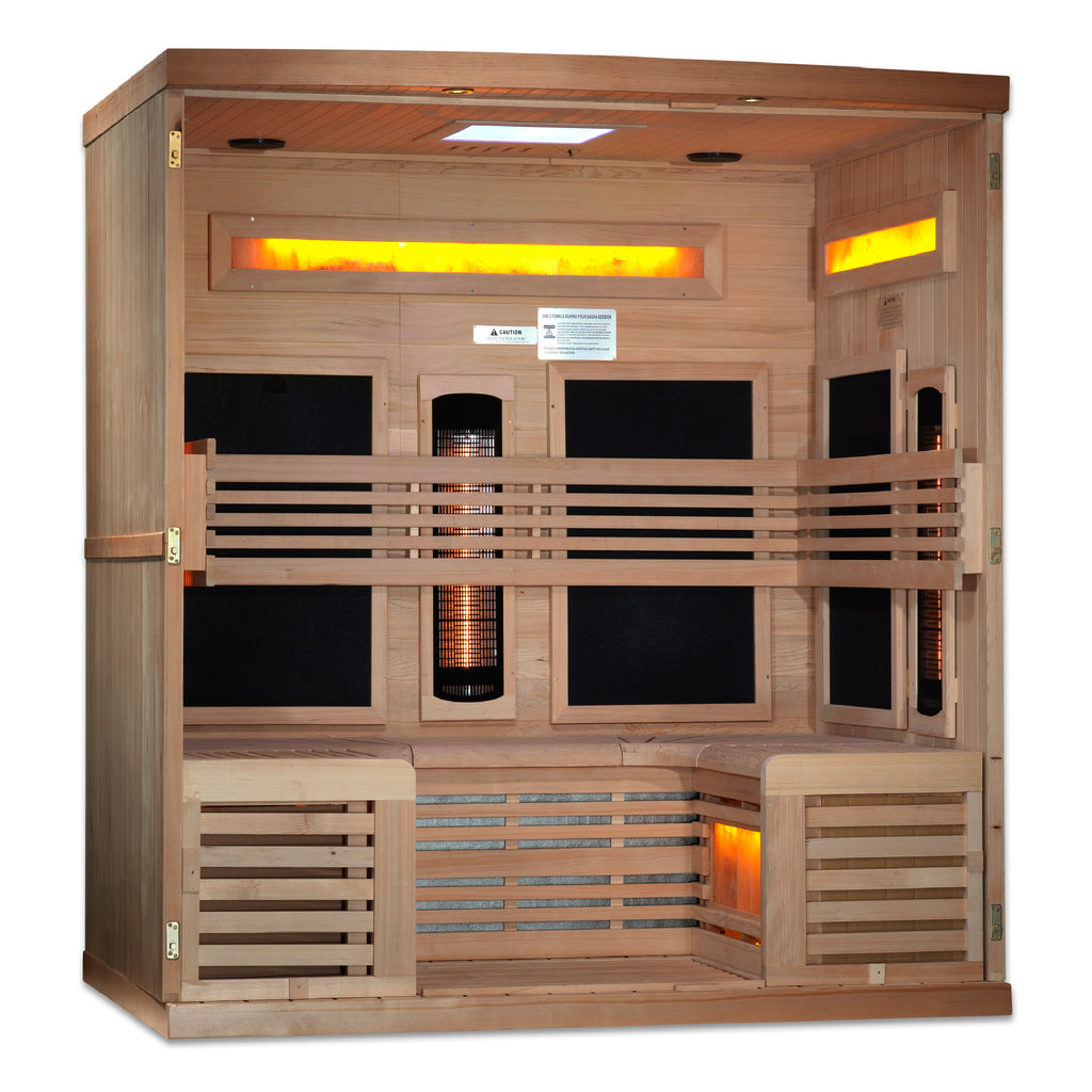 Golden Designs Reserve Edition 6-Person Indoor Full Spectrum Infrared Sauna (Near Zero EMF)